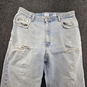 Vintage 90s Calvin Klein Jeans Mens 34x32 Easy‎ Fit Double Stone Wash Denim